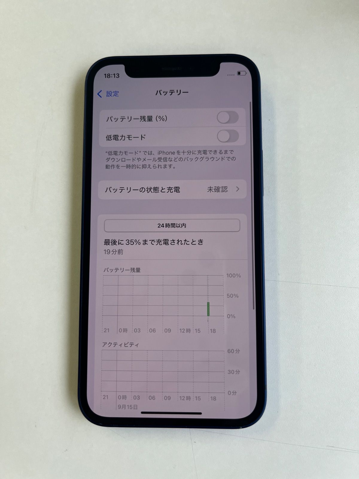 美品 iPhone 12 mini 64GB ブルー バッテリー100% MGAP3J/A