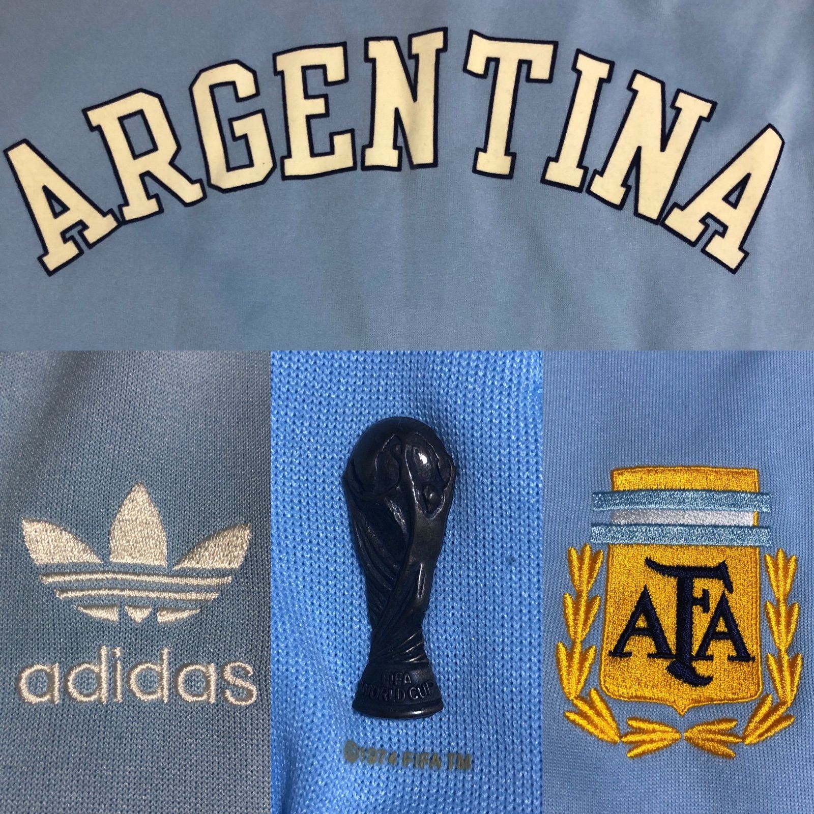 在庫あ希少 XXL️adidas トラックジャケット 刺繍アルゼンチン vintage トップス