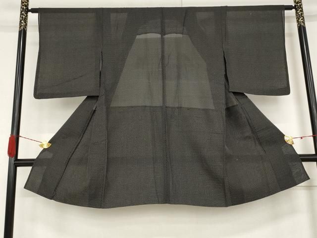 平和屋着物▽羽織 スリーシーズン 春夏秋 塵除け 十字 黒地 洗える着物 AABB5847st