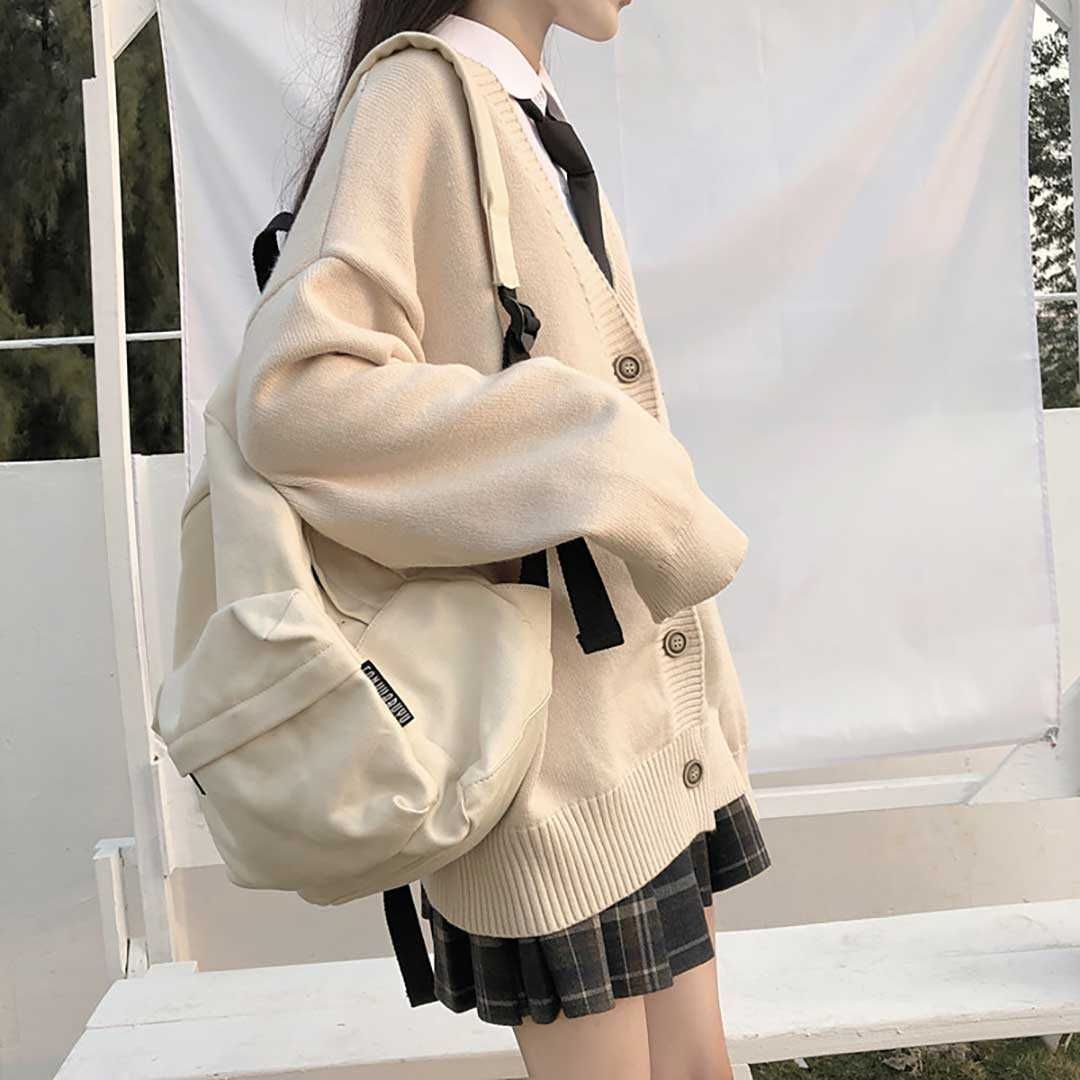 スクールニット カーディガン ベージュ 男女兼用 セーター 制服 学生服