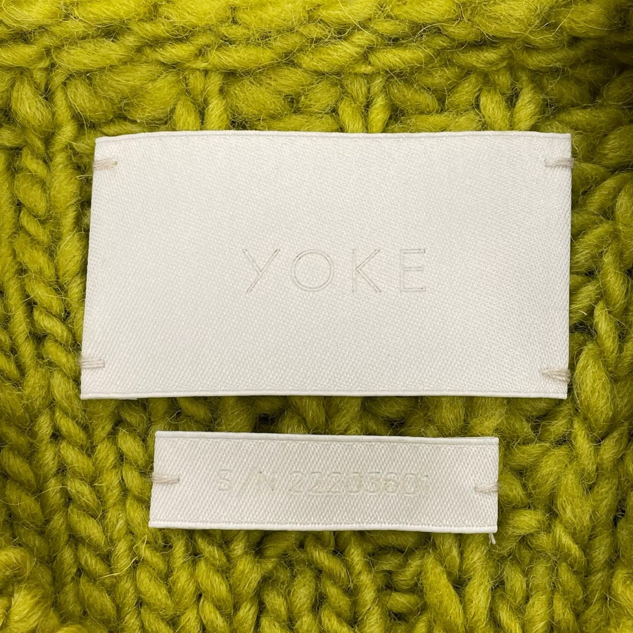 定価46200円 YOKE 22AW IRREGULAR KNITTED CREWNECK SWEATER イレギュラー ニット クルーネック  セーター ヨーク YK22AW0426S イエロー 2 - メルカリ