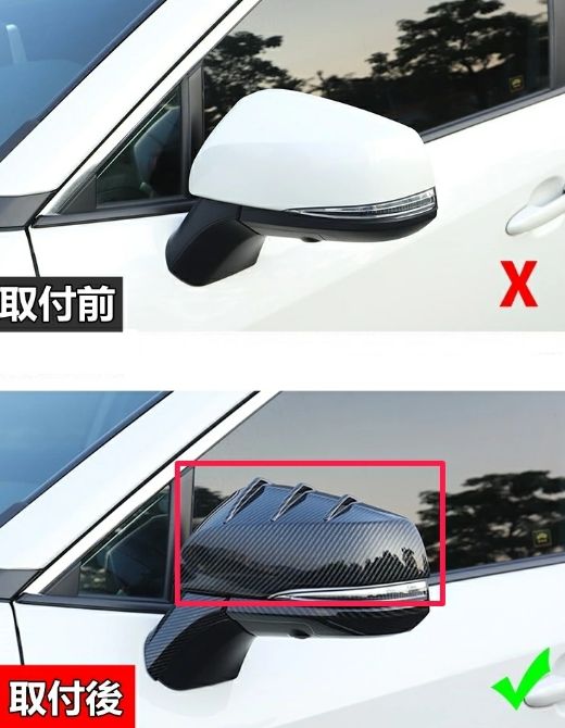 50系 rav4 サイドミラーガーニッシュ ラプターライナー塗装 RAV4 純正
