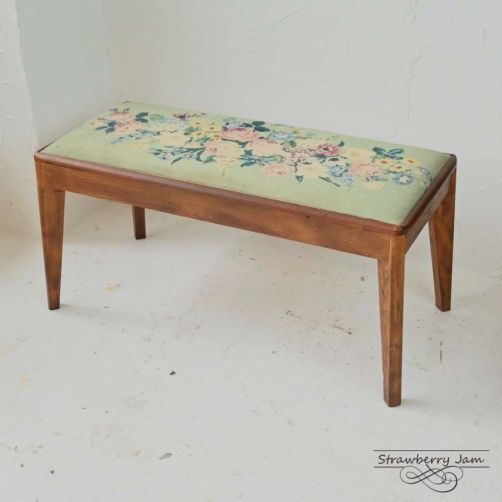 早い者勝ち！】L3612-60 英国アンティーク ベンチ スツール ピアノ