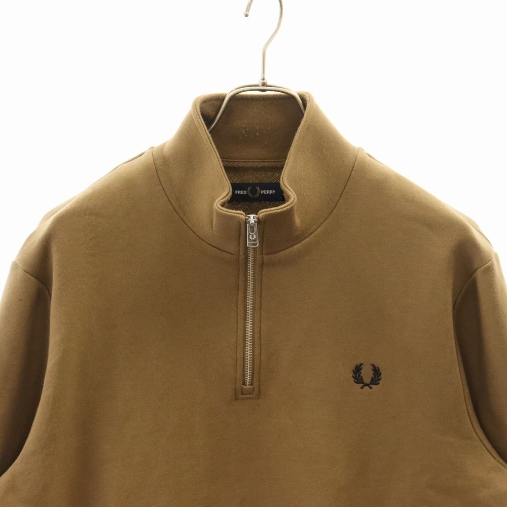 FRED PERRY (フレッドペリー) Half Zip Sweatshirt ロゴ刺繍 ハーフ 