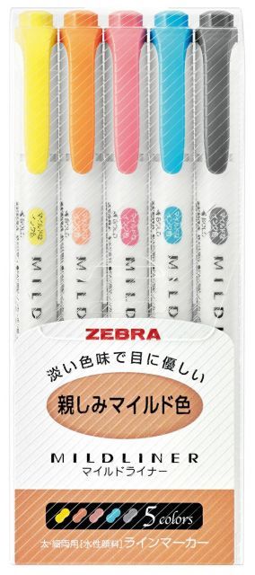 まとめ ゼブラ マイルドライナー Ｎ ５色セット WKT7-N-5C ×20セット