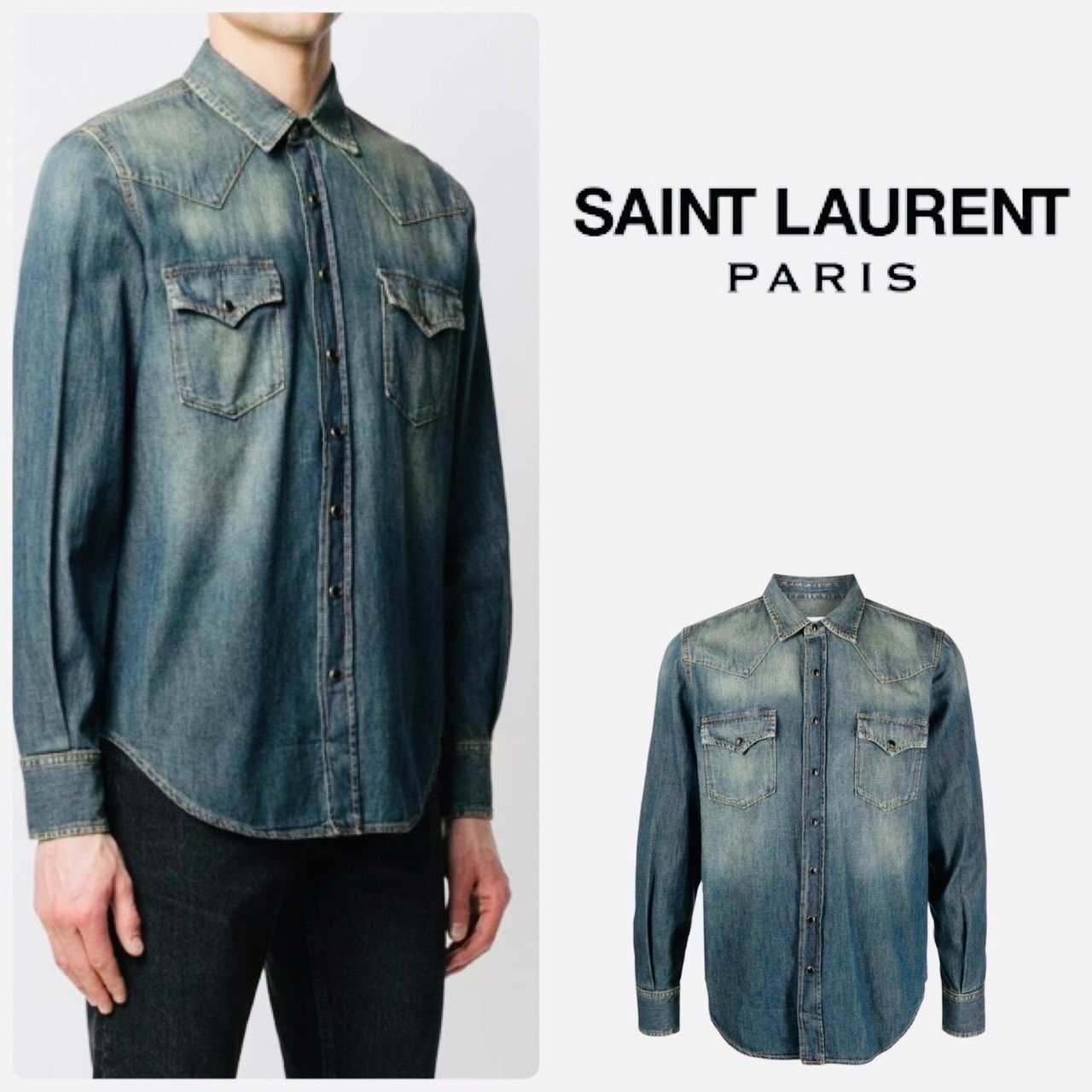 SAINT LAURENT PARIS サンローランパリ デニムパ-