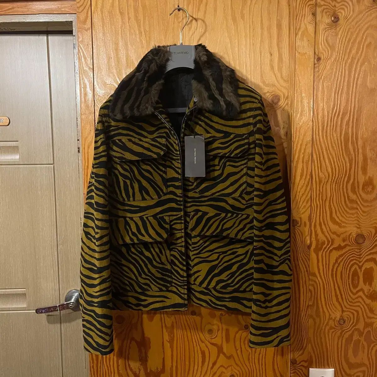BOTTEGA VENETA ボッテガ ヴェネタ シマウマ プリント ボアフリース ボンバー ジャケット