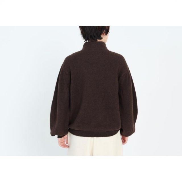 FACTORY (ファクトリー) | 24AW ヤク Vネック片畦セーター (brown) | トップス ニット 秋冬 シンプル お洒落 FACTORY (ファクトリー) | 24AW ヤク Vネック片畦セーター