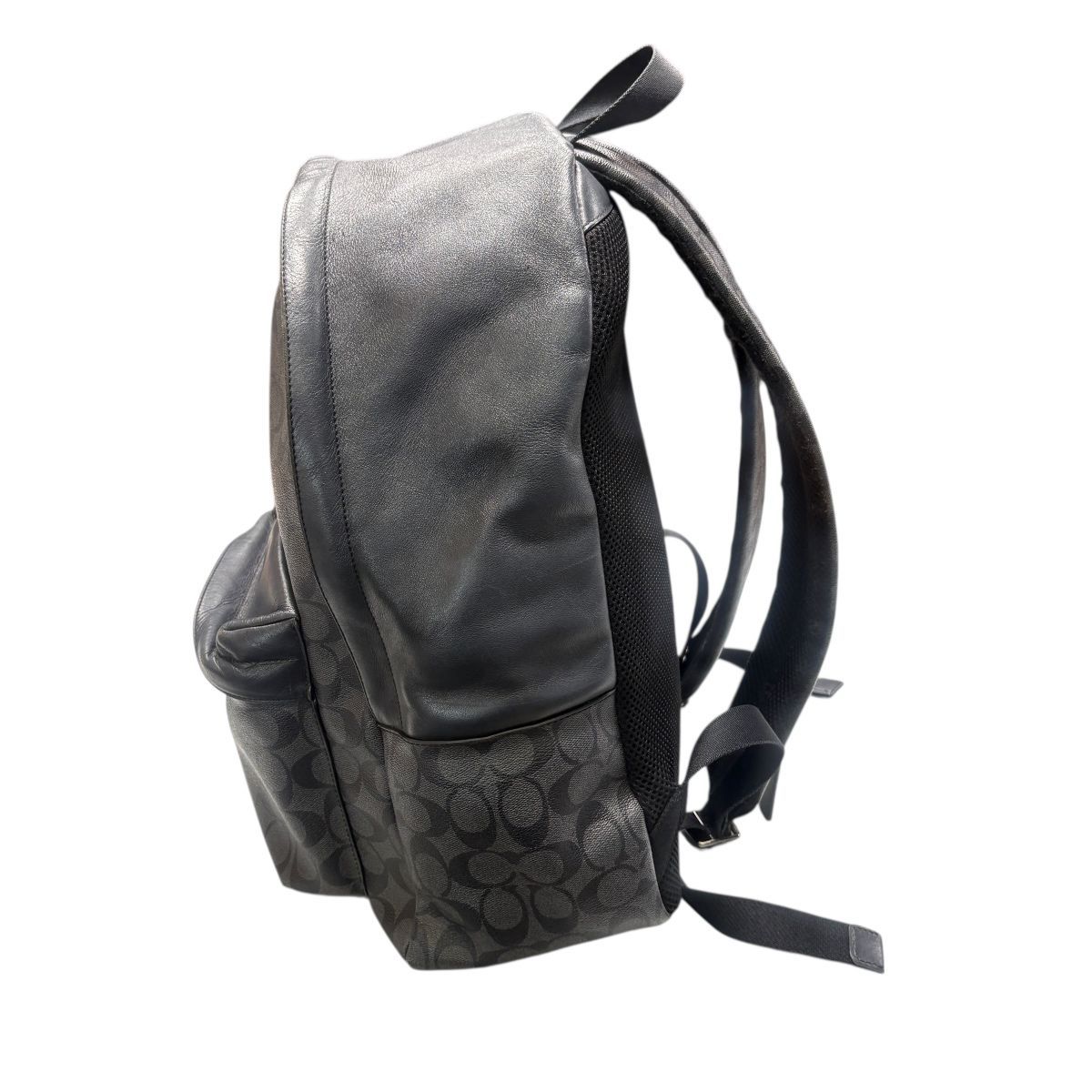 ♪3360 COACH コーチ リュック F55398 シグネチャー グレー ブラック