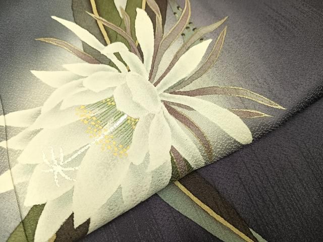 平和屋着物○京都の名門ブランド 銀花仙 訪問着 手描き 草花文