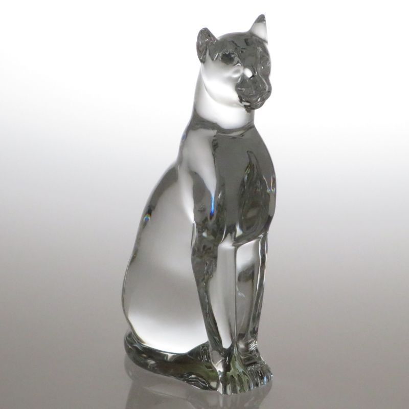 バカラ エジプシャンキャット フィギュリン 猫 クリスタル 置物 バカラ