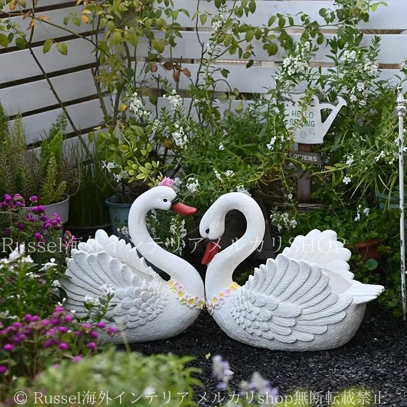 白鳥/プランター/鉢植え/置物/フランス 白鳥/プランター/鉢植え/置物/フランス Amazon.co.jp: ガーデン