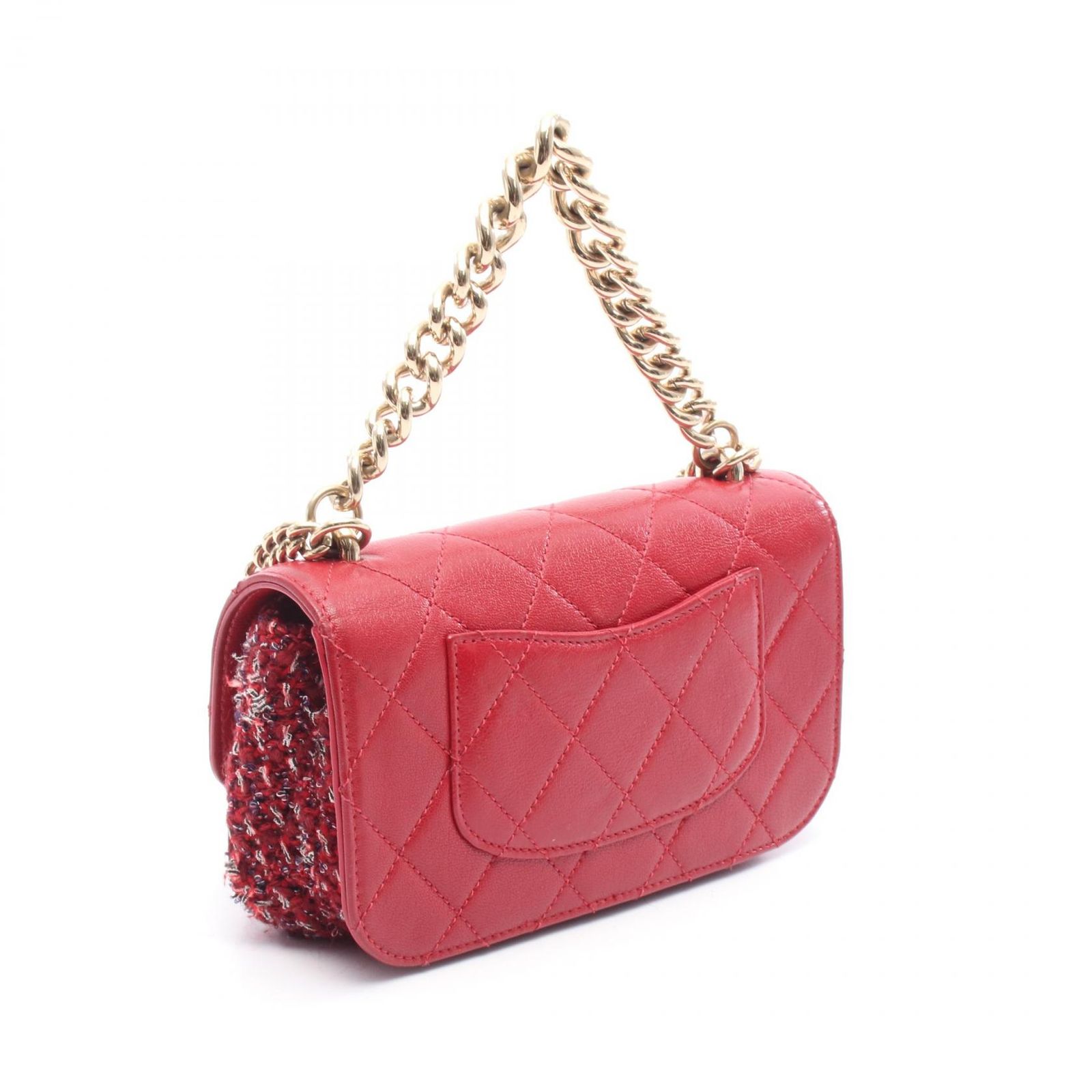 シャネル CHANEL ショルダーバッグ マトラッセ レッド レザー 