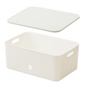 【新品・4営業日で発送】ビーワーススタイル 収納用品 natura(ナチュラ) インボックス ソフト WM フタ付き 4個組 ホワイト NIBS-WM4-FW4 (1777006)