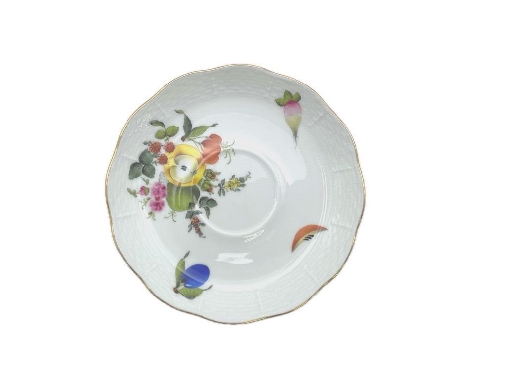 ▽Herend ヘレンド カップ&ソーサー フルーツ＆フラワーバスケット