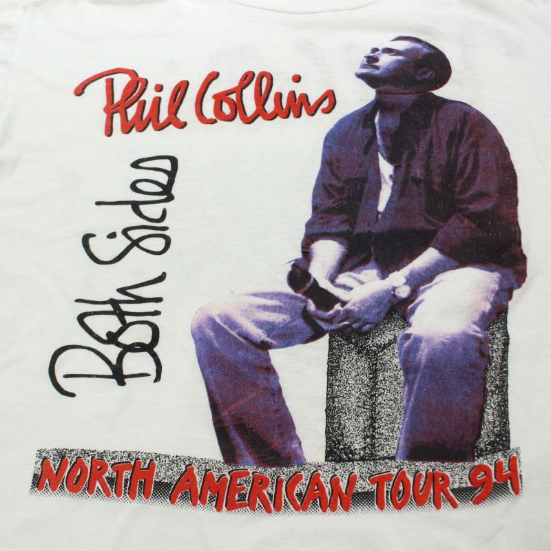 希少品Phil Collins ドラムTシャツ XLサイズ 古着 80s Phil Collins 「No Jacket Required」 ツアー フォト