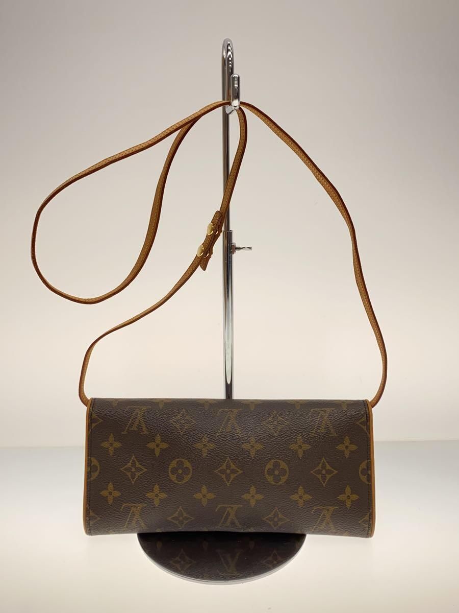 LOUIS VUITTON ポシェット・ツインGM_モノグラム・キャンバス_BRW PVC ブラウン 総柄 - メルカリ