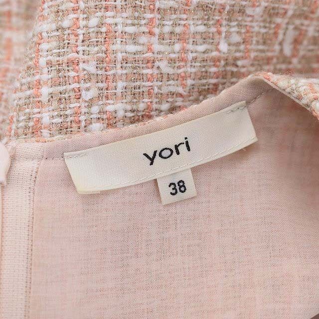 yori ミックスツイードブラウス　ピンク　36 yori ミックスツイードブラウス ピンク 36 yori ミックス