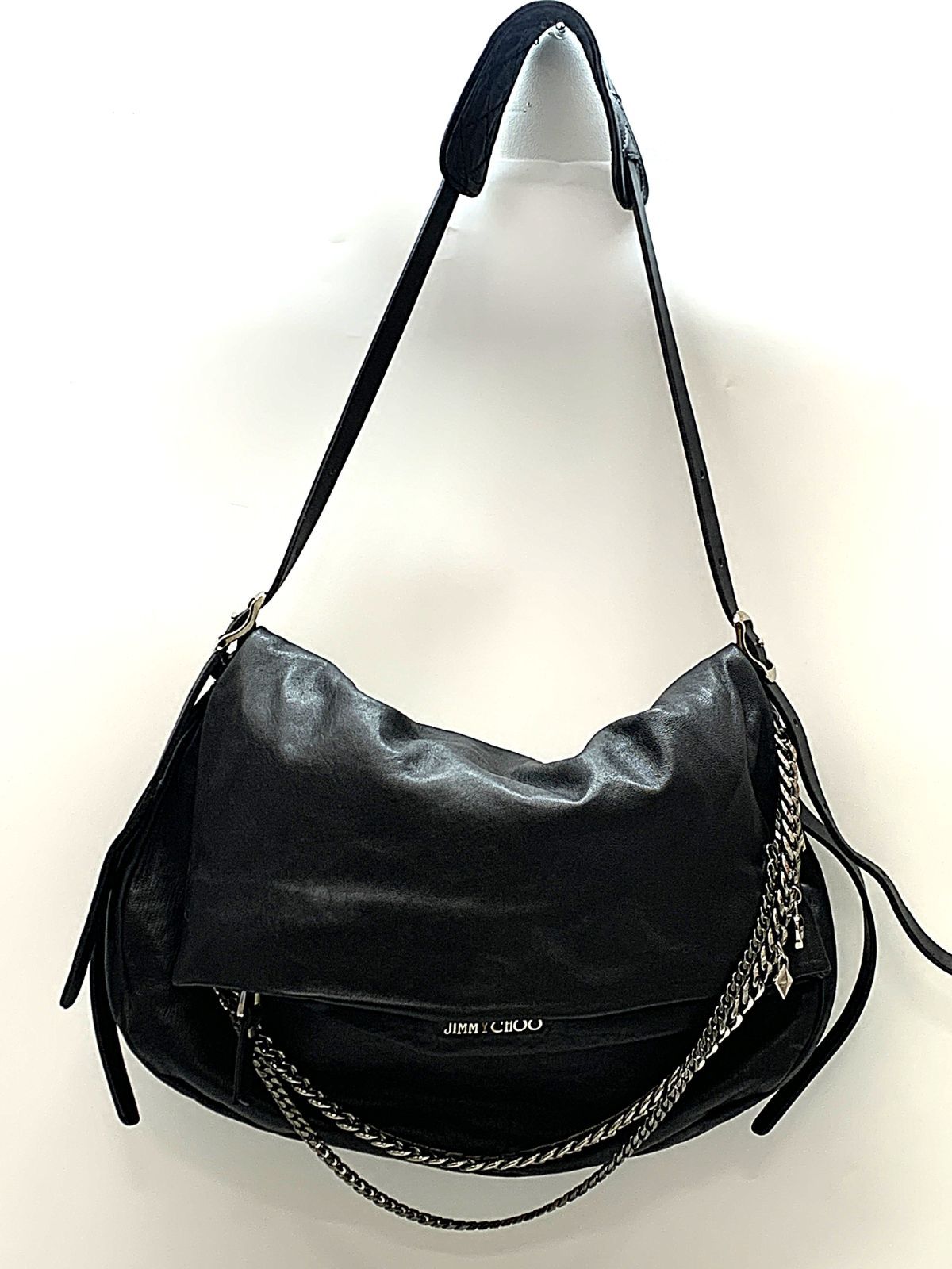 値下げ❗️《美品》JIMMY CHOO ジミーチュウ レザー チェーン 