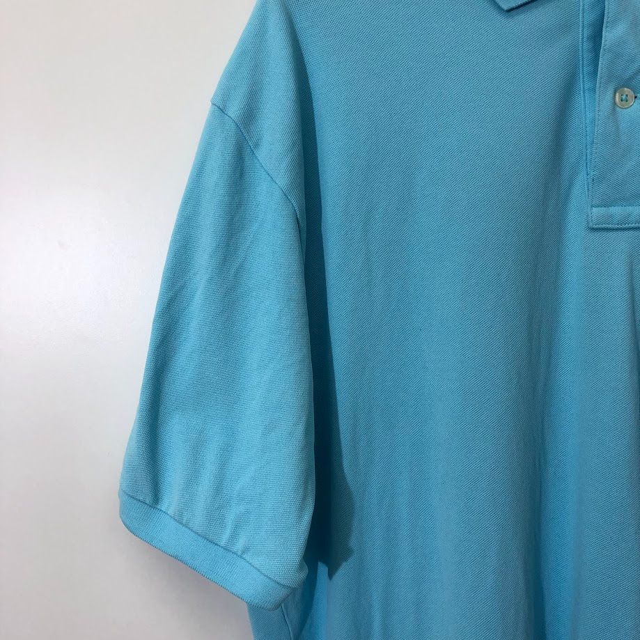 POLO RALPH LAUREN/ポロラルフローレン 半袖ポロシャツ ポニー刺繡 CHINA製 メンズ XL ブルー POLO RALPH LAUREN (ポロラルフローレン) ロゴ 麻100％ ワンポイント