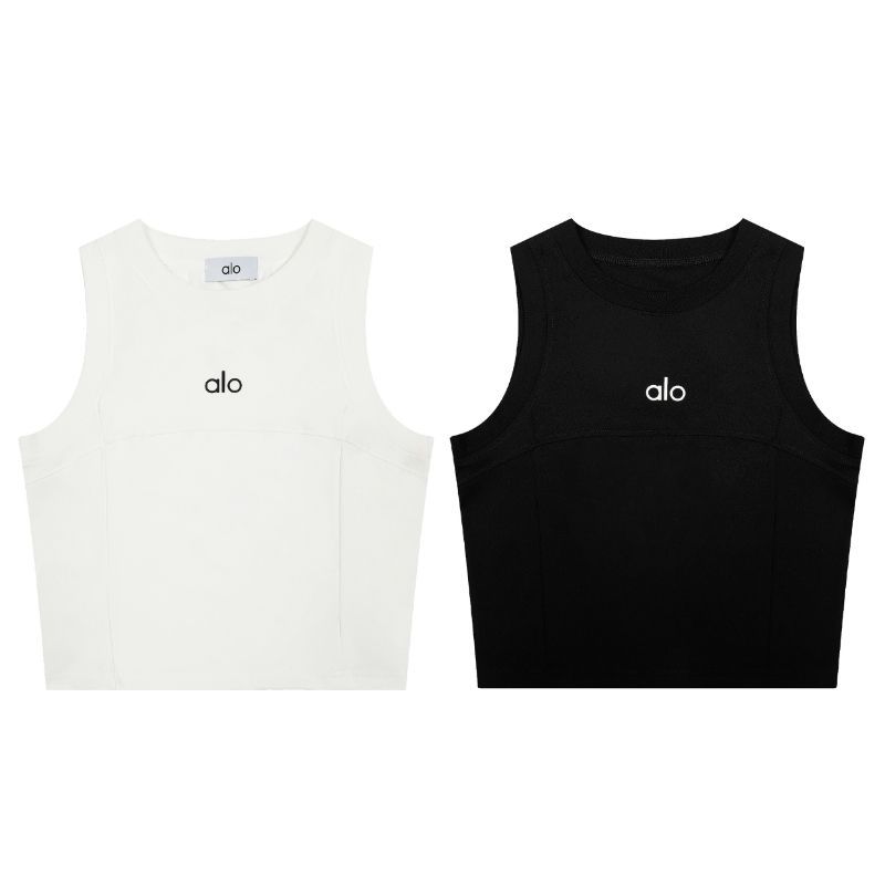 【新品未使用】alo アロ トップス タンクトップ パット ピラティス ヨガ Alo Yoga アロヨガ トップス トレーニング カップ付き 長袖