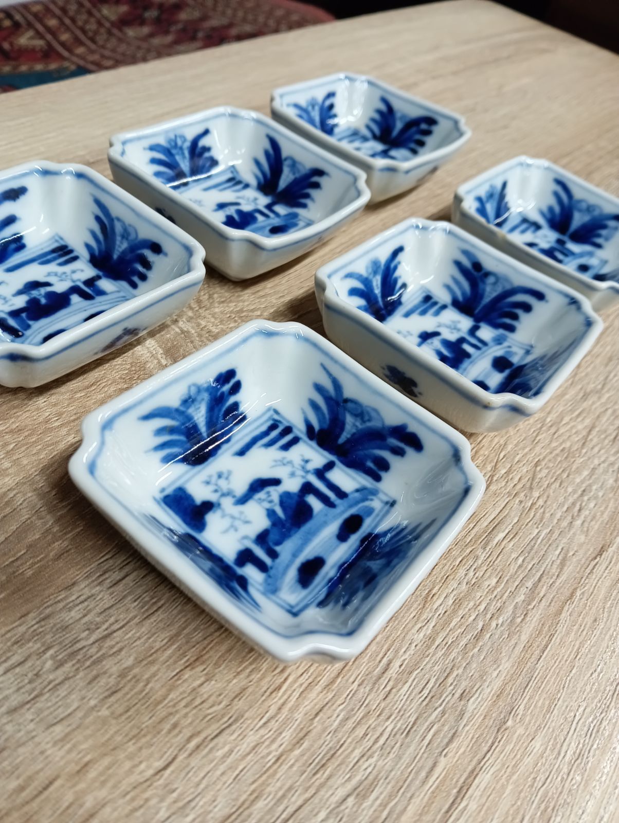 永楽善五郎 豆皿 染付 賢人図 6客 千家十職