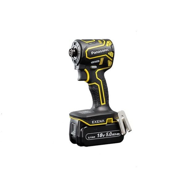 パナソニック EXENA エグゼナ Pシリーズ 18V 充電インパクトドライバー 黄 5.0Ah電池2個付 EZ1PD1J18D-Y