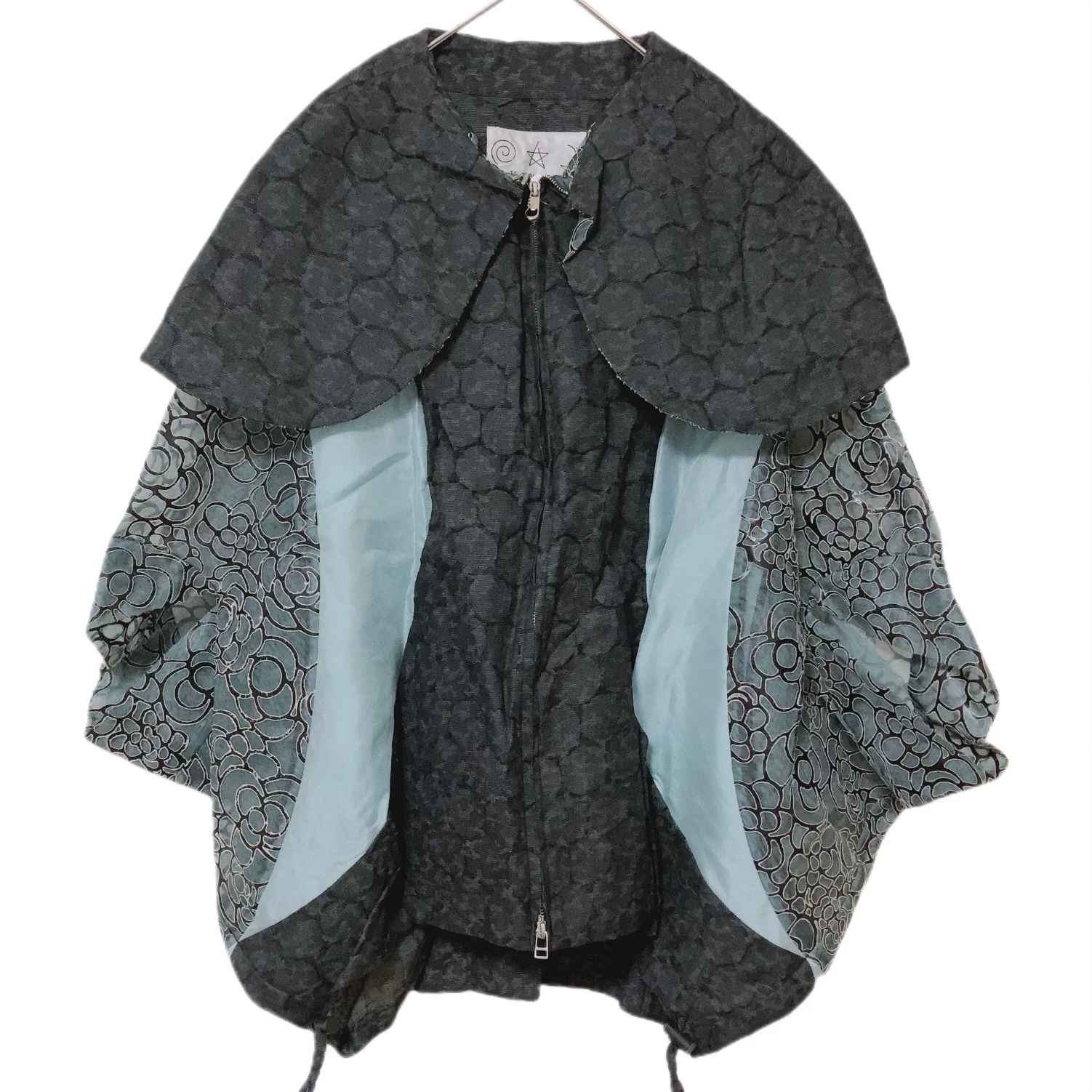 美品】ミラショーン セーブルトリミング ミンク ケープ ポンチョ ロゴ