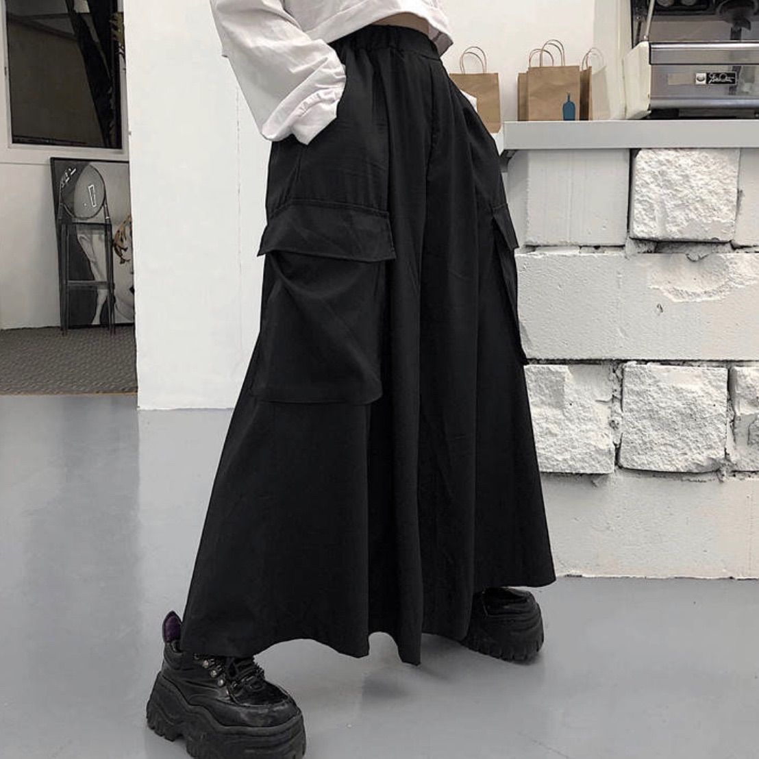 ⭐︎即購入ok⭐︎ レイヤード 袴ズボン ワイドパンツ スカート風 アシメ 通販