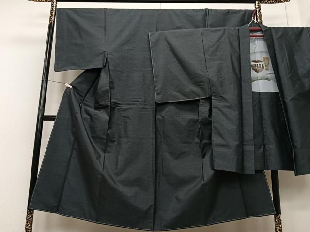 平和屋着物○男性 本場大島紬 アンサンブル 100亀甲 総詰め 長羽織  