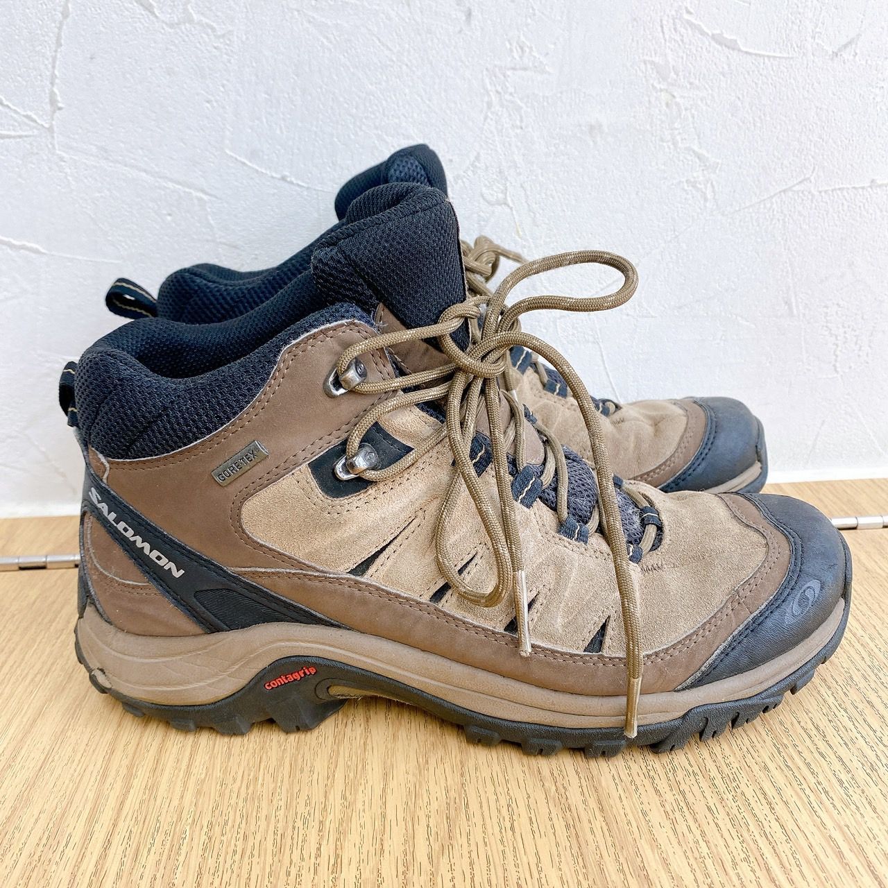 サロモン SALOMON 登山靴 25cm トレッキングシューズ ゴアテック