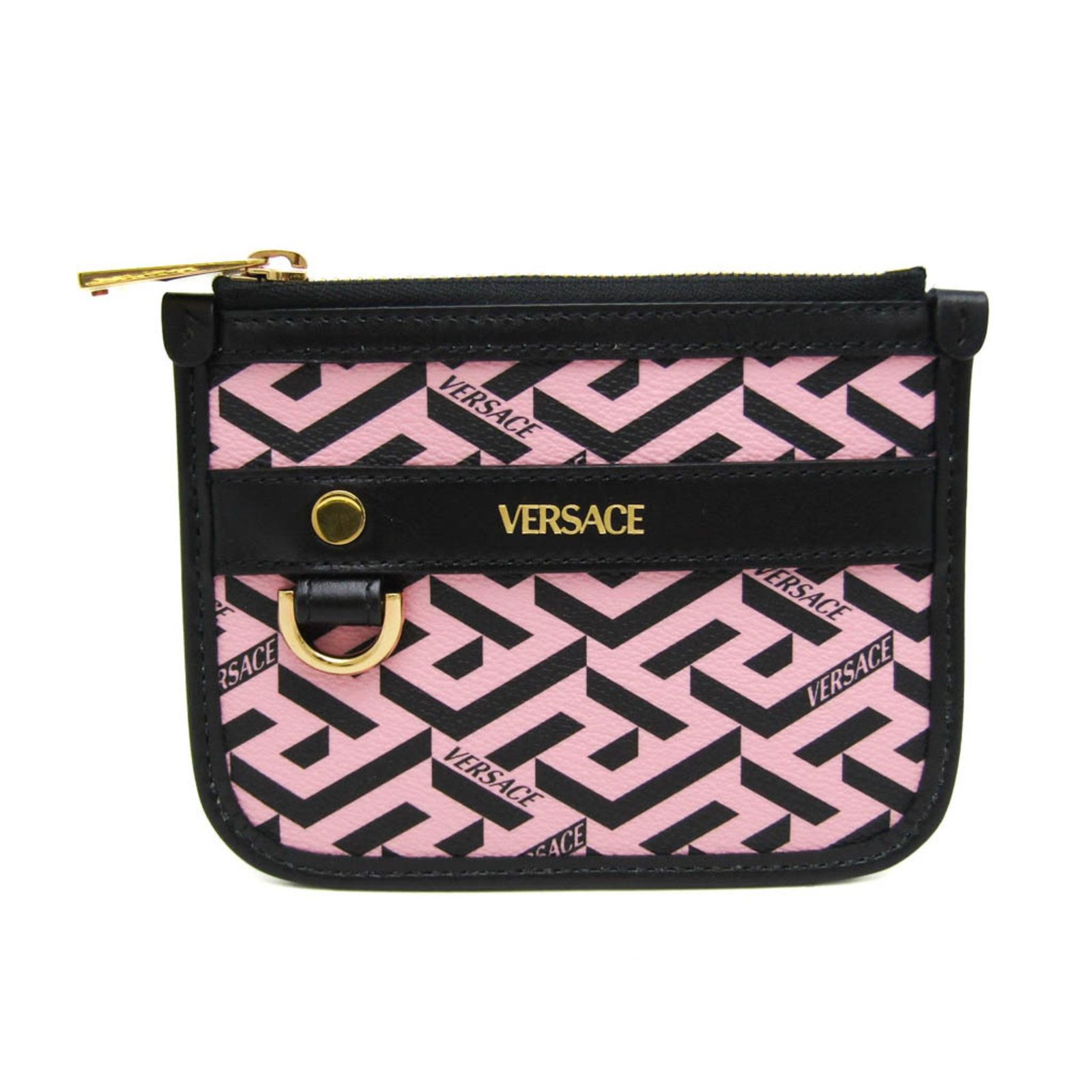 ヴェルサーチ PVCレザー ラ・グレカ ポーチ ヴェルサーチェ(Versace) ラ グレカ レディース レザー,PVC