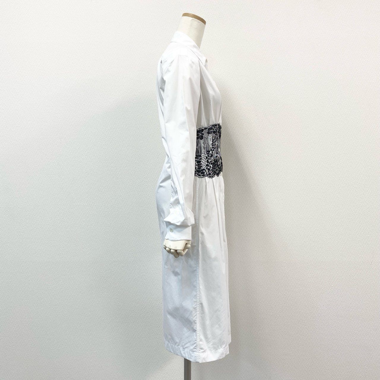 54d8 DRIES VAN NOTEN ドリスヴァンノッテン レース刺繍 長袖 シャツ  