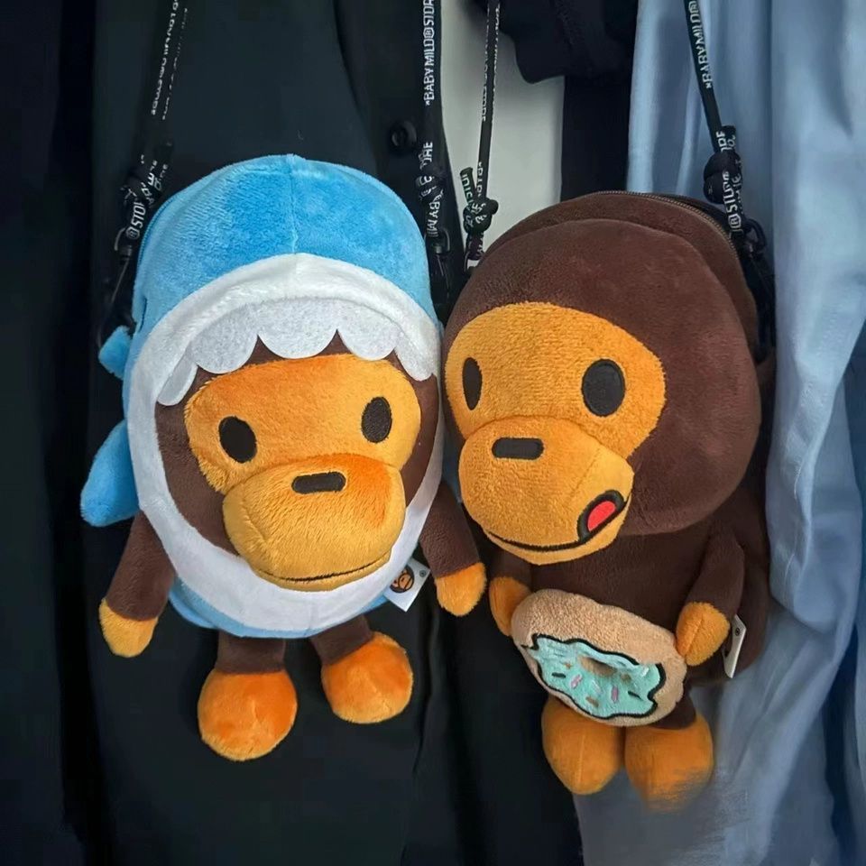 A BATHING APE BAPE ベビーマイロ チェック柄 ぬいぐるみ アベイシング