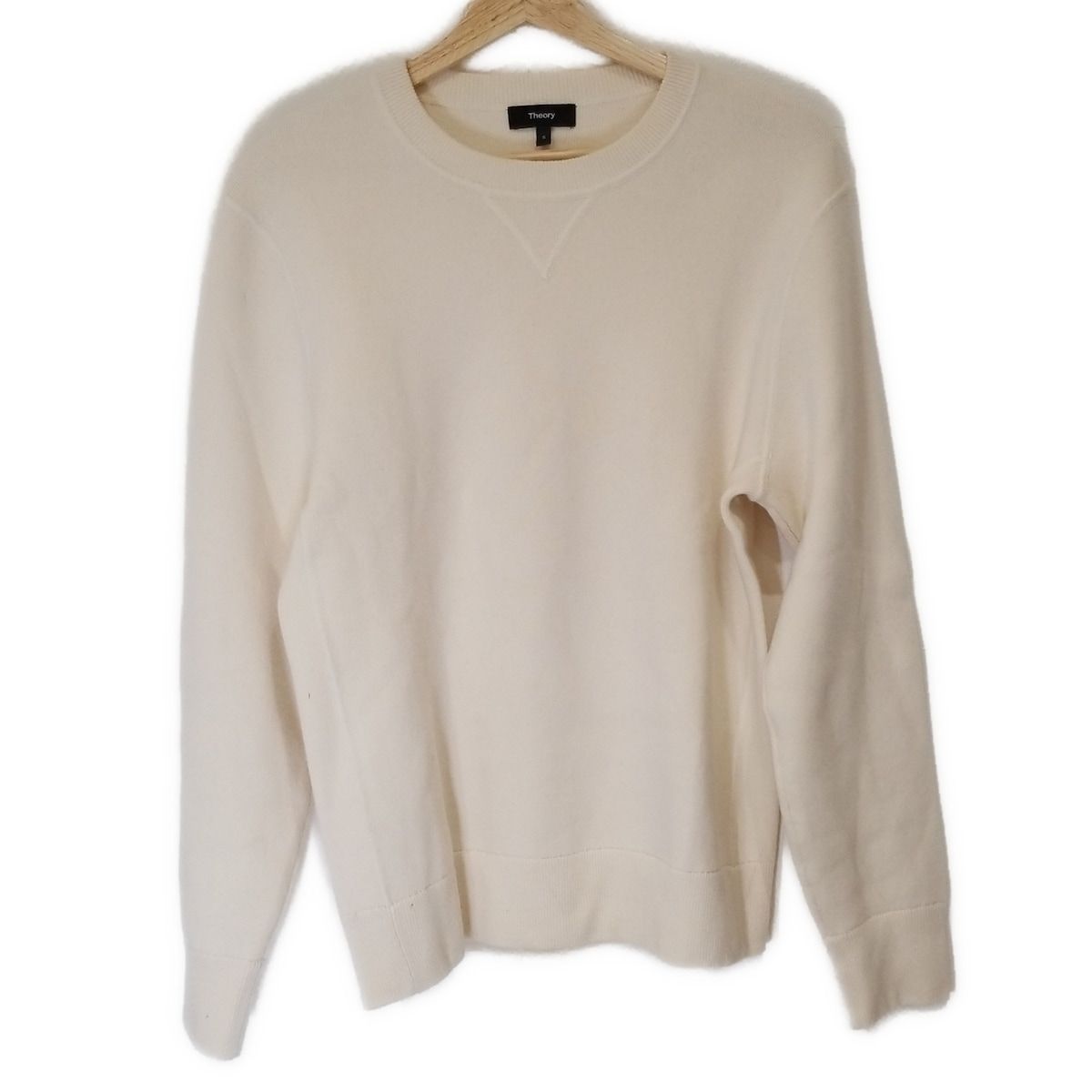 theory セオリー 長袖セーター サイズS メンズ - アイボリー クルーネック