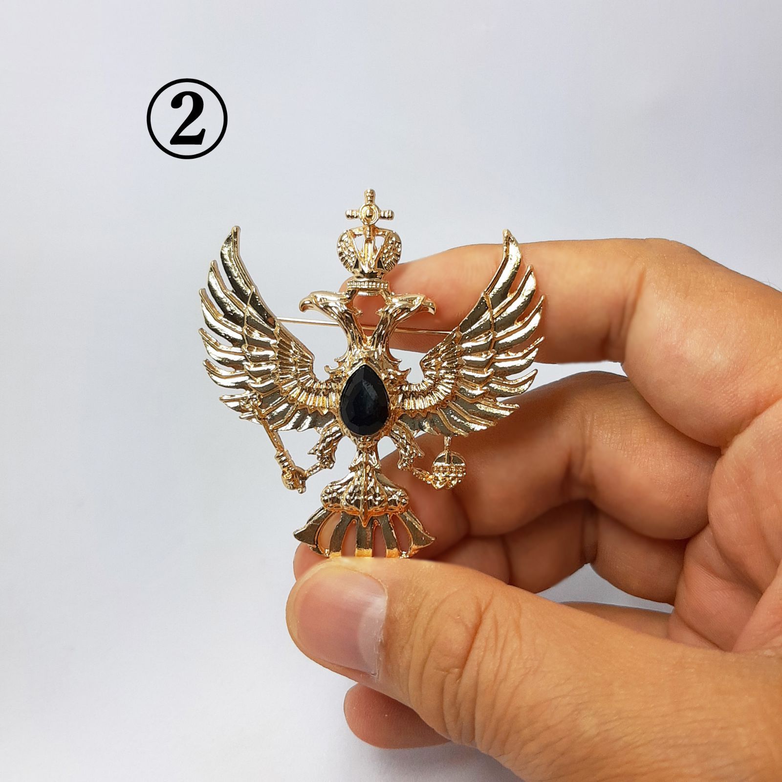 双頭の鷲 ブローチ ※1種類選択式販売です 6cm×5.2cm 紋章 国章 ロシア
