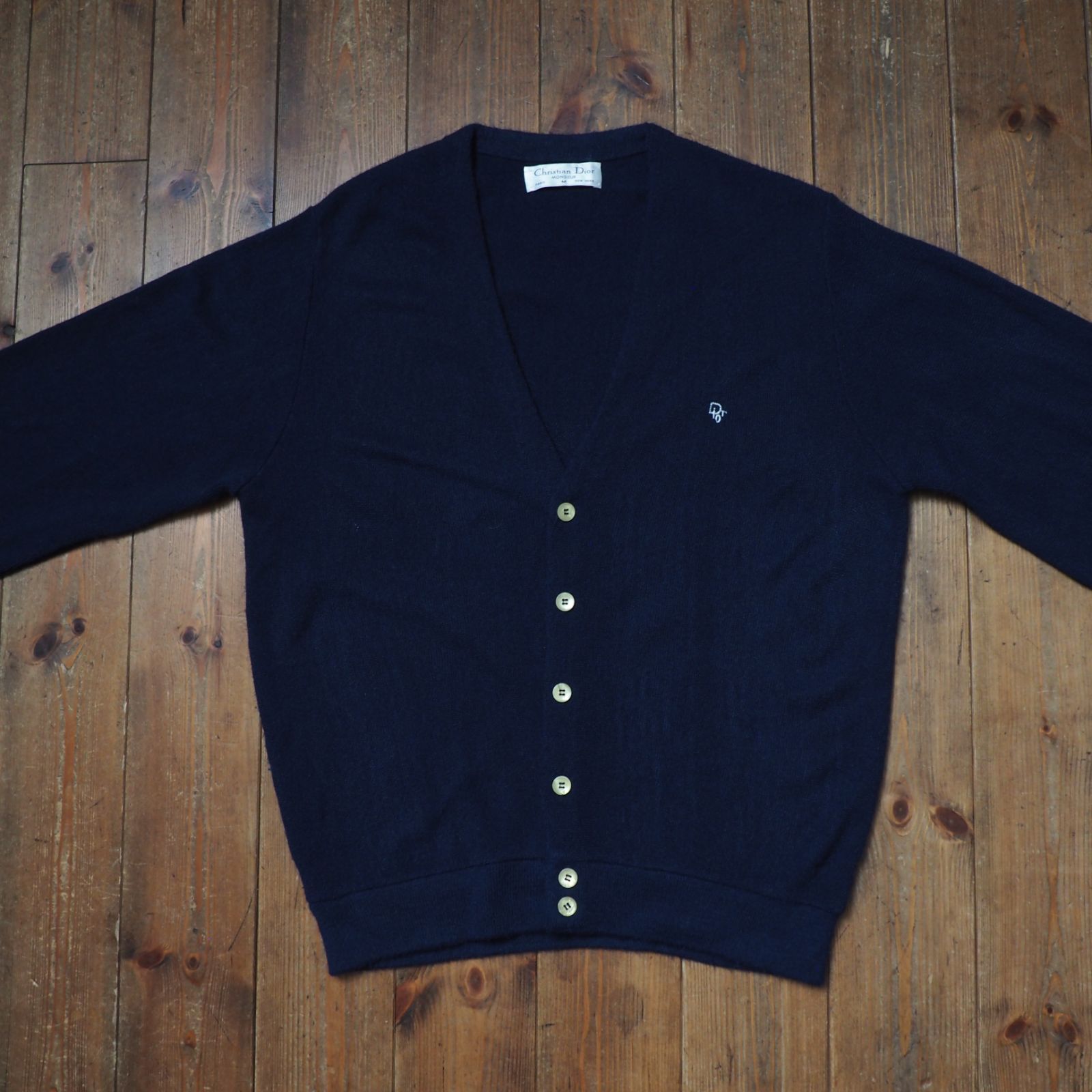 クリスチャンディオール カーディガン ニット 刺繍ロゴ ウール ディオール DIOR カーディガン クリスチャンディオール カーディガン