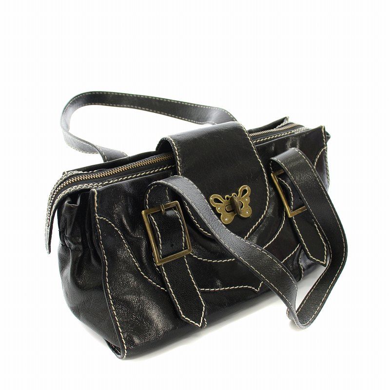アナスイ ANNA SUI ハンドバッグ レザー 蝶々モチーフ 保存袋