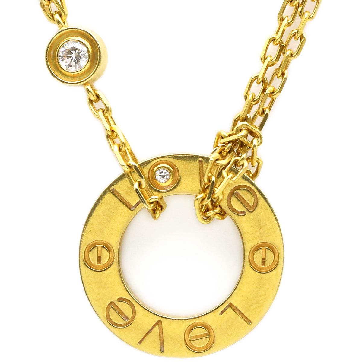 ⭐ 極美品 ✨Cartier ✨750ゴールド ダイヤモンド ネックレス ✨鑑定済み✨Cartier 750ゴールド ダイヤモンド ネックレス