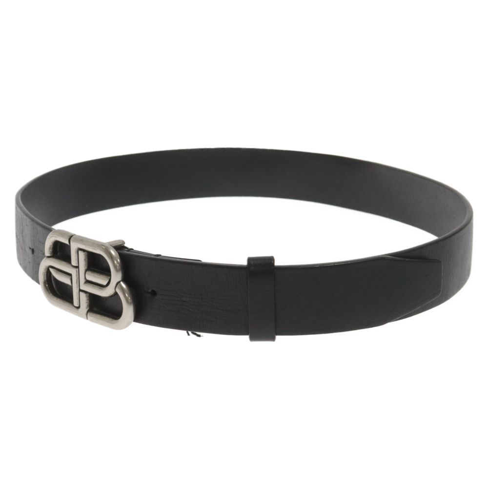 BALENCIAGA (バレンシアガ) BB LABEL レザーベルト BB ロゴ ベルト