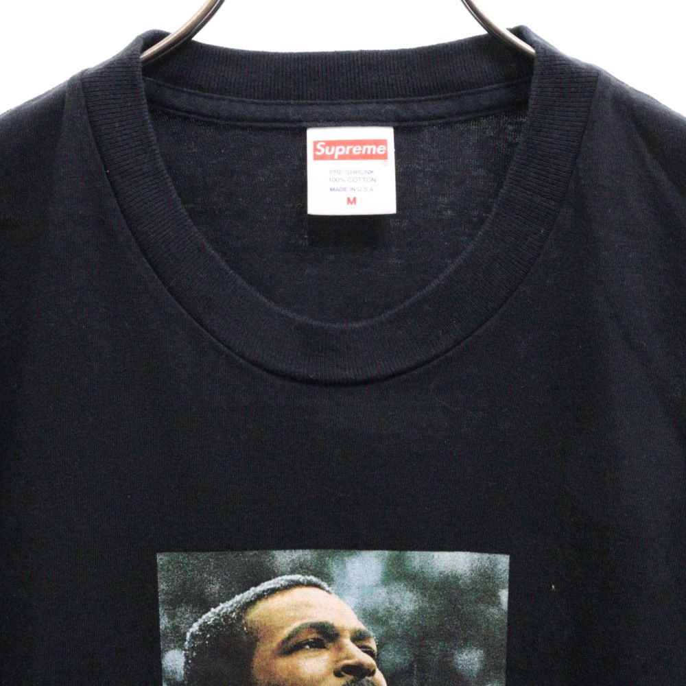 SUPREME (シュプリーム) 18AW Marvin Gaye Tee マーヴィン ゲイ フォトプリント クルーネック 半袖Tシャツ カットソー  ブラック - メルカリ