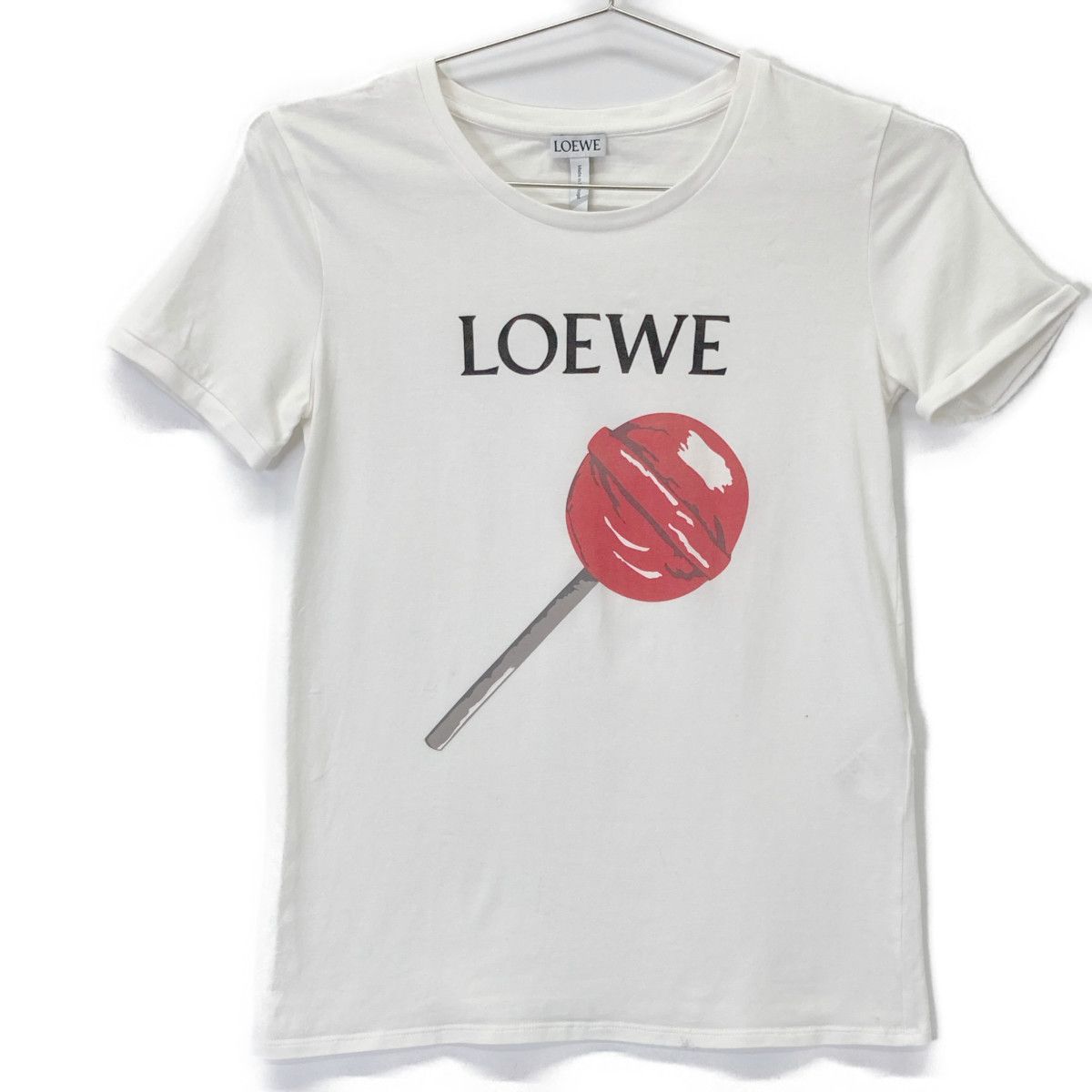 LOEWE ロエベ ﾎﾜｲﾄ ｷｬﾝﾃﾞｨ 半袖Tｼｬﾂ XS - メルカリ