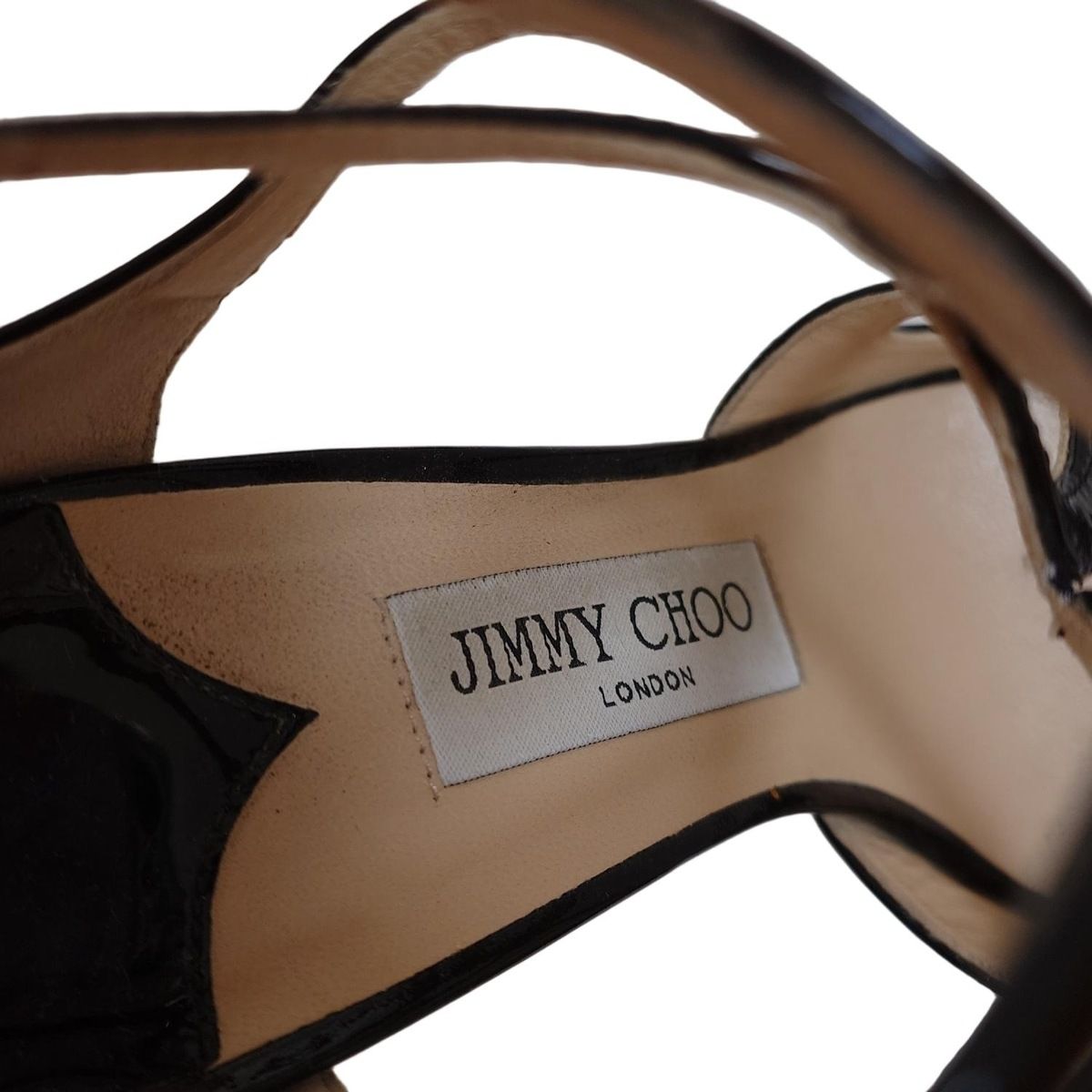 JIMMY CHOO(ジミーチュウ) サンダル 37 1/2 レディース - 黒