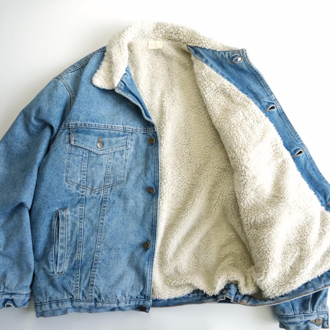 CLARK Denim Jacket Boa Lining Blue Made in Italy KANDAIZUMI_COM