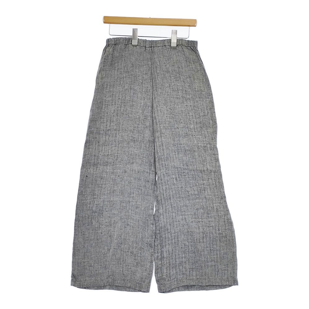 fog linen work FLW ヘリンボーンイージーフレアパンツ