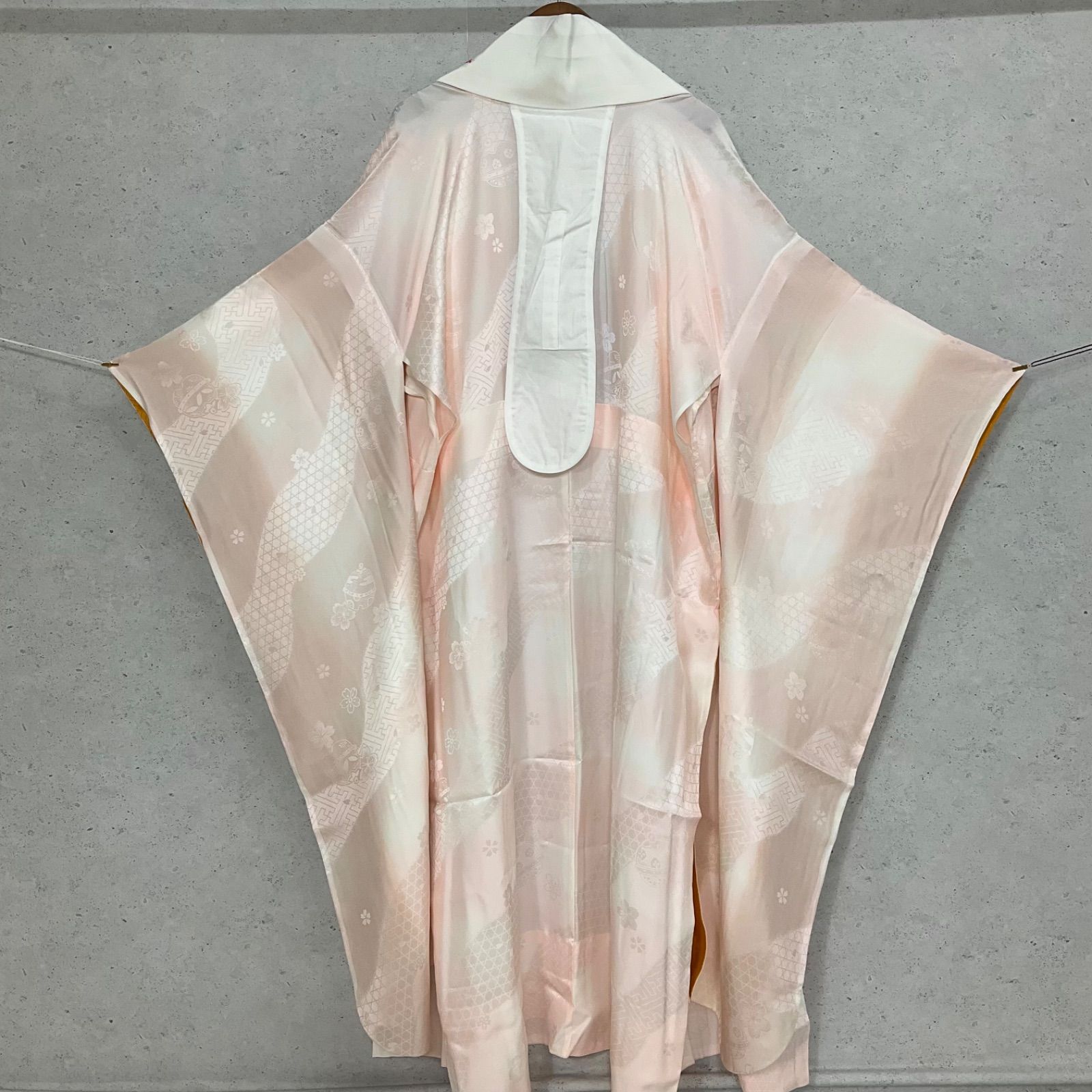 kimono+one ◇美品◇振袖長襦袢◇単衣◇居敷当て付き◇袖無双