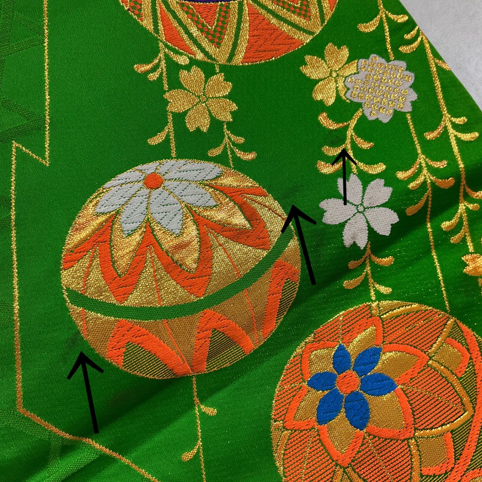 ◇kimono+one◇子ども帯◇子供帯◇七五三◇395cm◇正絹◇西陣織◇正絹