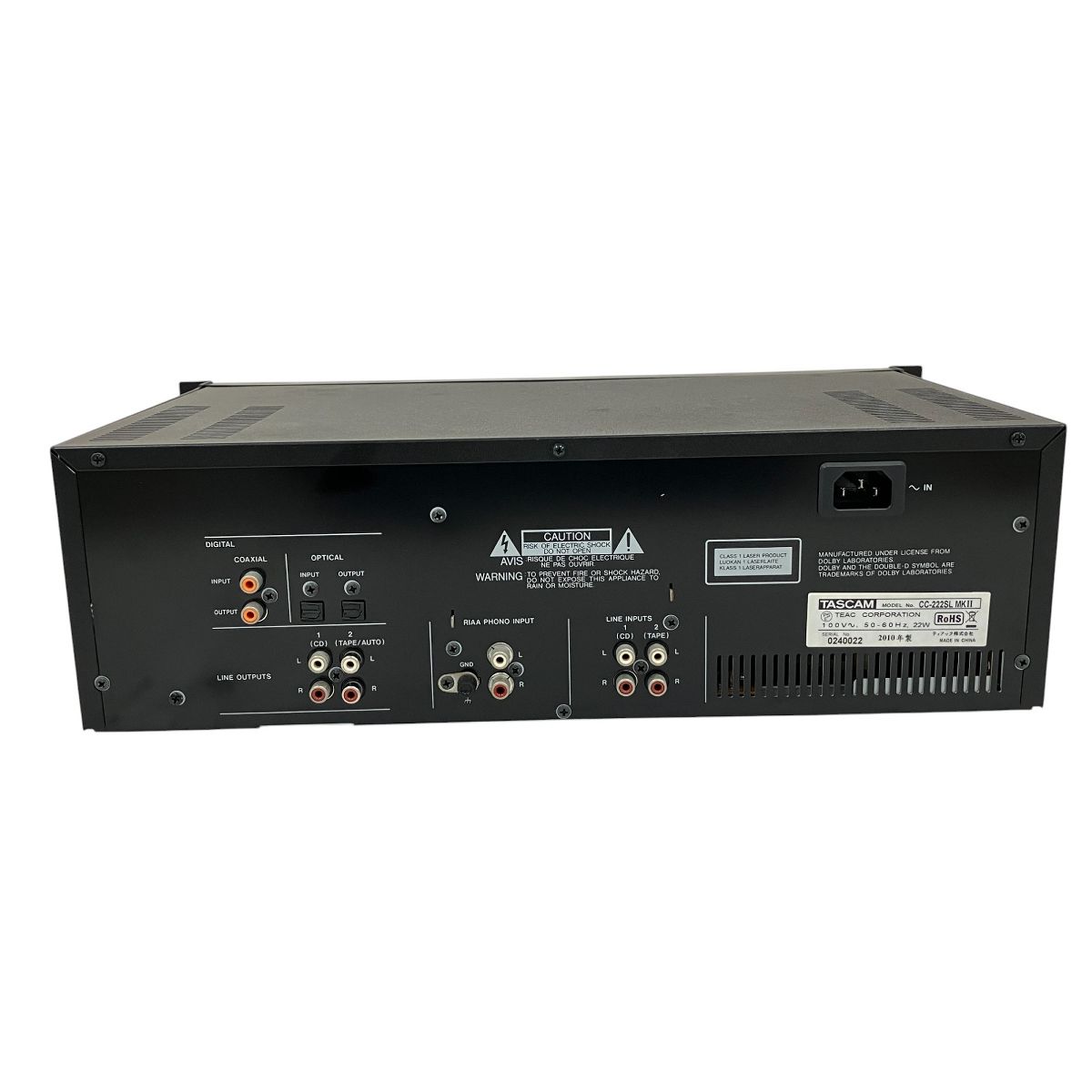 TASCAM CC-222SL MKII 2010年製 業務用 CDレコーダー/カセット