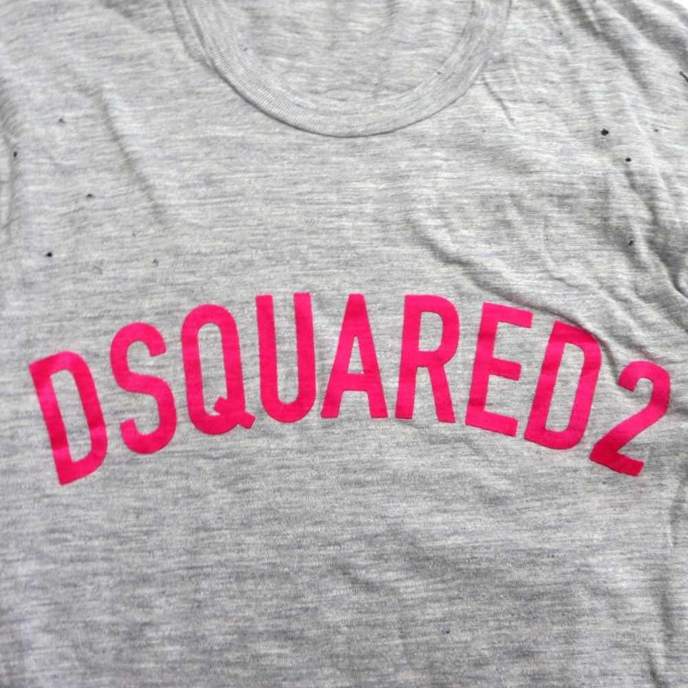 美品 16SS DSQUARED2 ディースクエアード フロッキーロゴ