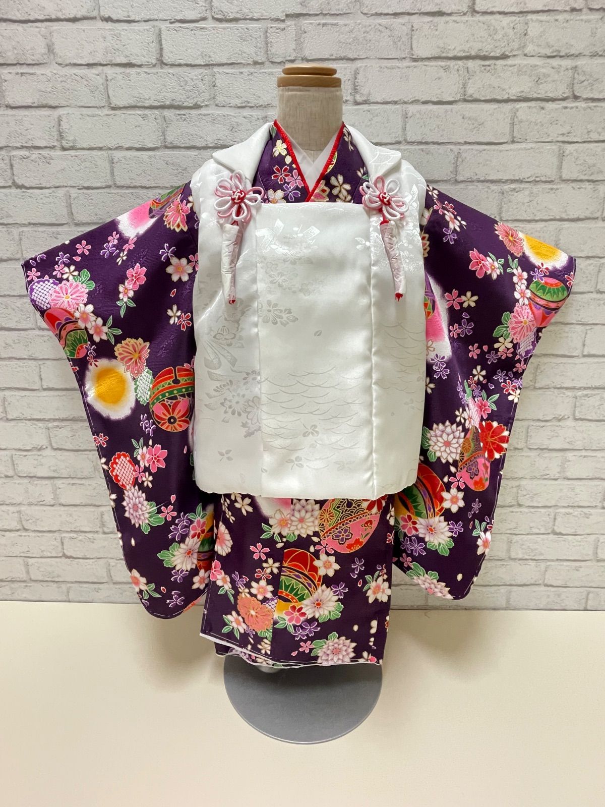 正絹 絞り 着物 七五三 フルセット 7歳 正絹 絞り柄】七五三 7歳 フル